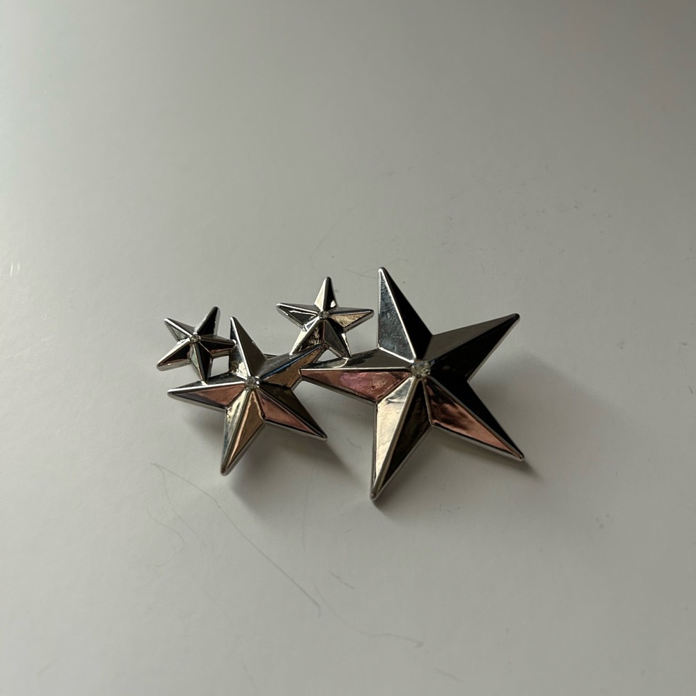 Jimmy Choo silver toned Star brooch